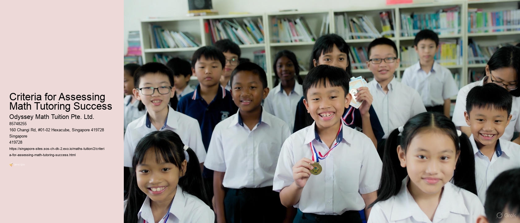 Criteria for Assessing Math Tutoring Success
